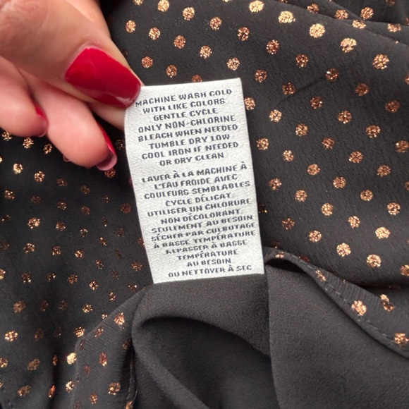 BNWT Jason Wu Tie-Neck Polka Dot Blouse Size M! - Picture 5 of 15